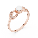 Gold Ring DDLR-743, Rose Gold, view 2