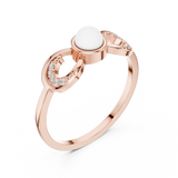 Gold Ring DDLR-743, Rose Gold, view 2