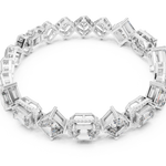 14K Solid Gold Lab Diamond Bracelet, White Gold, view 2