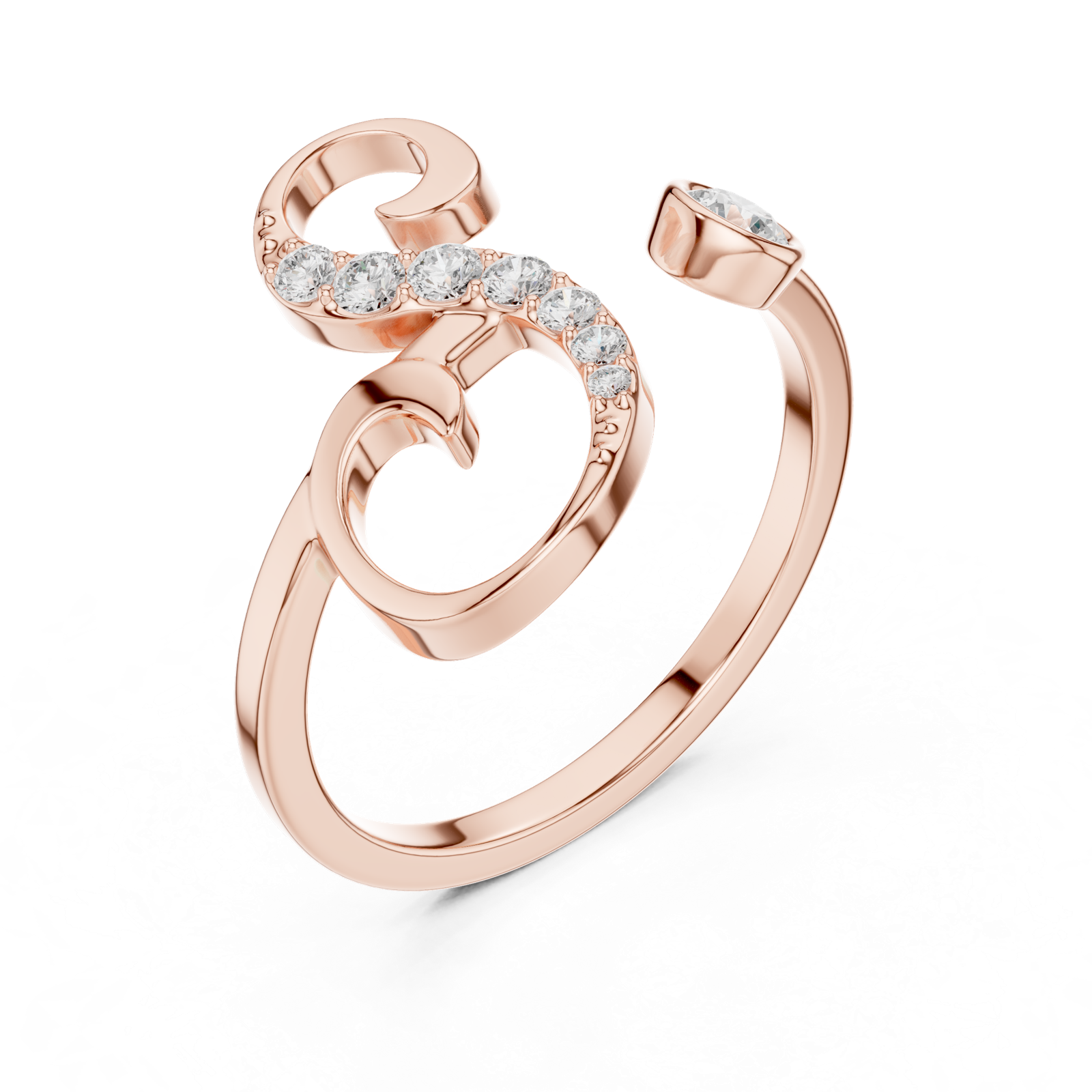 Gold Ring SBWR(29), Rose Gold, view 2