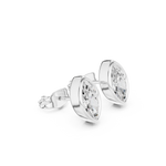 Gold Jewelry DDER-001, Marquise center stone, White Gold, view 1