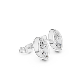 Gold Jewelry DDER-001, Marquise center stone, White Gold, view 1