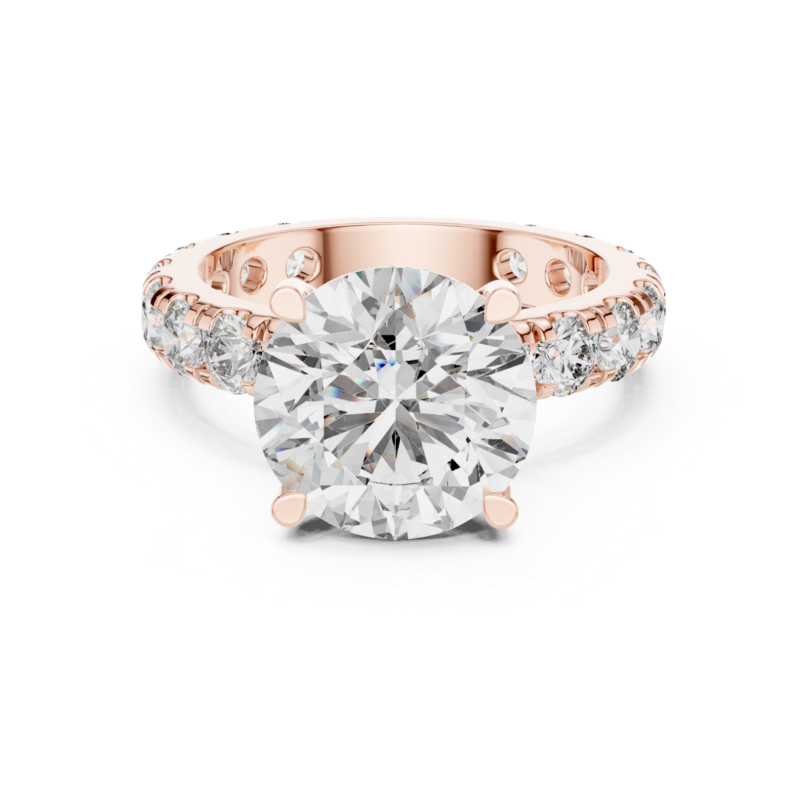 Gold Ring DDLR-193, Rose Gold, view 4