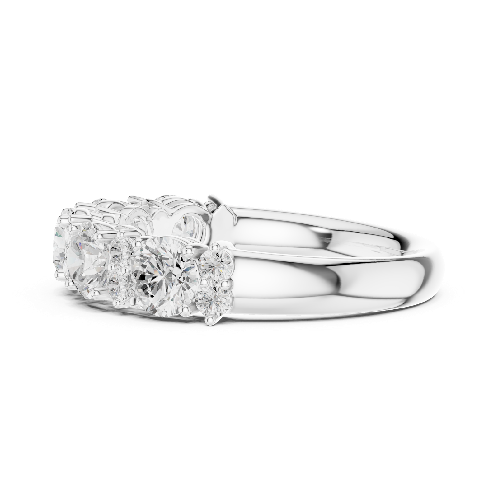 Gold Ring DDLR-697, White Gold, view 3