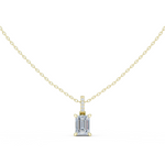 Gold Jewelry, Emerald center stone, Yellow Gold