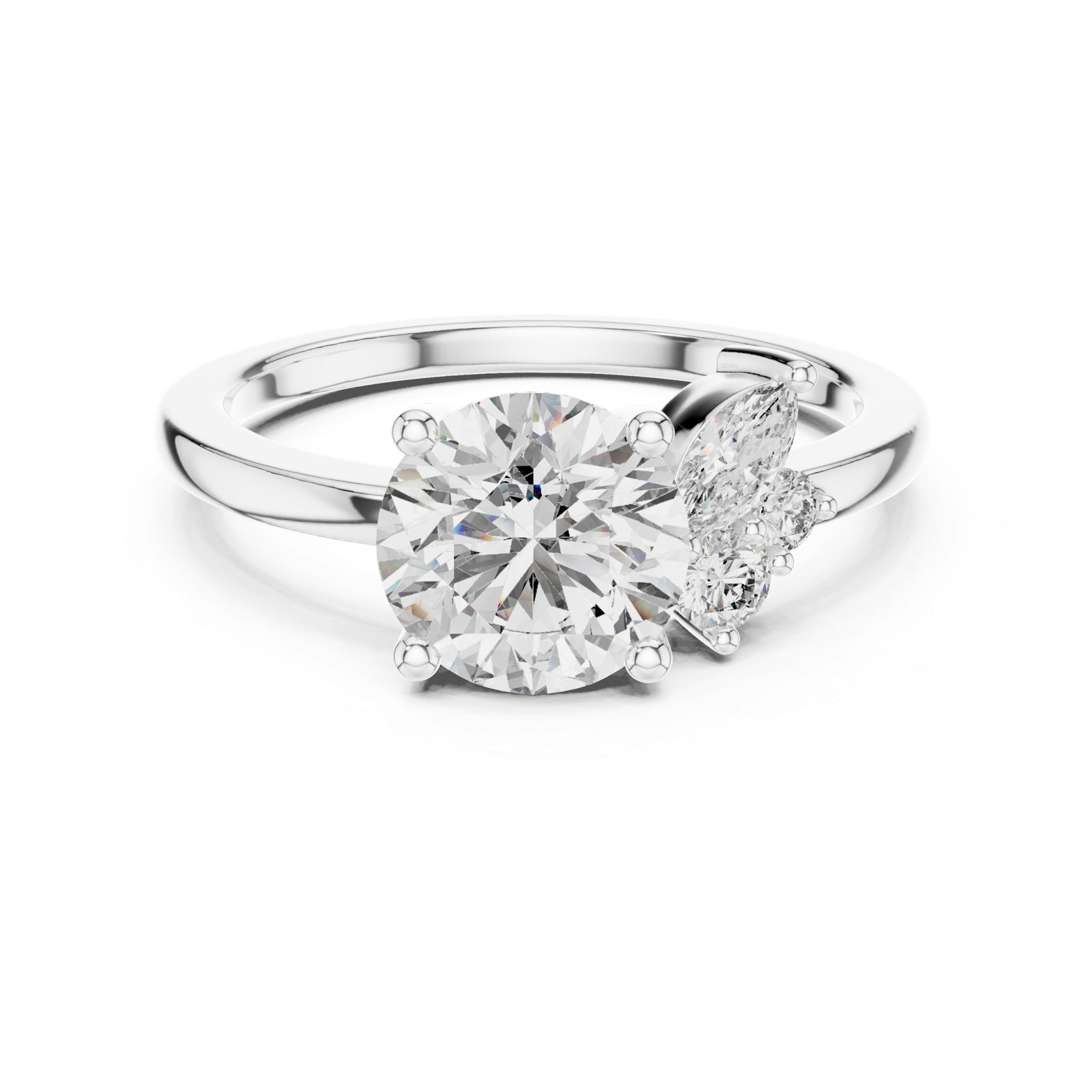 Gold Ring DDLR-153, White Gold, view 4