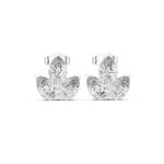 Gold Earrings AGDER-219, White Gold, view 4