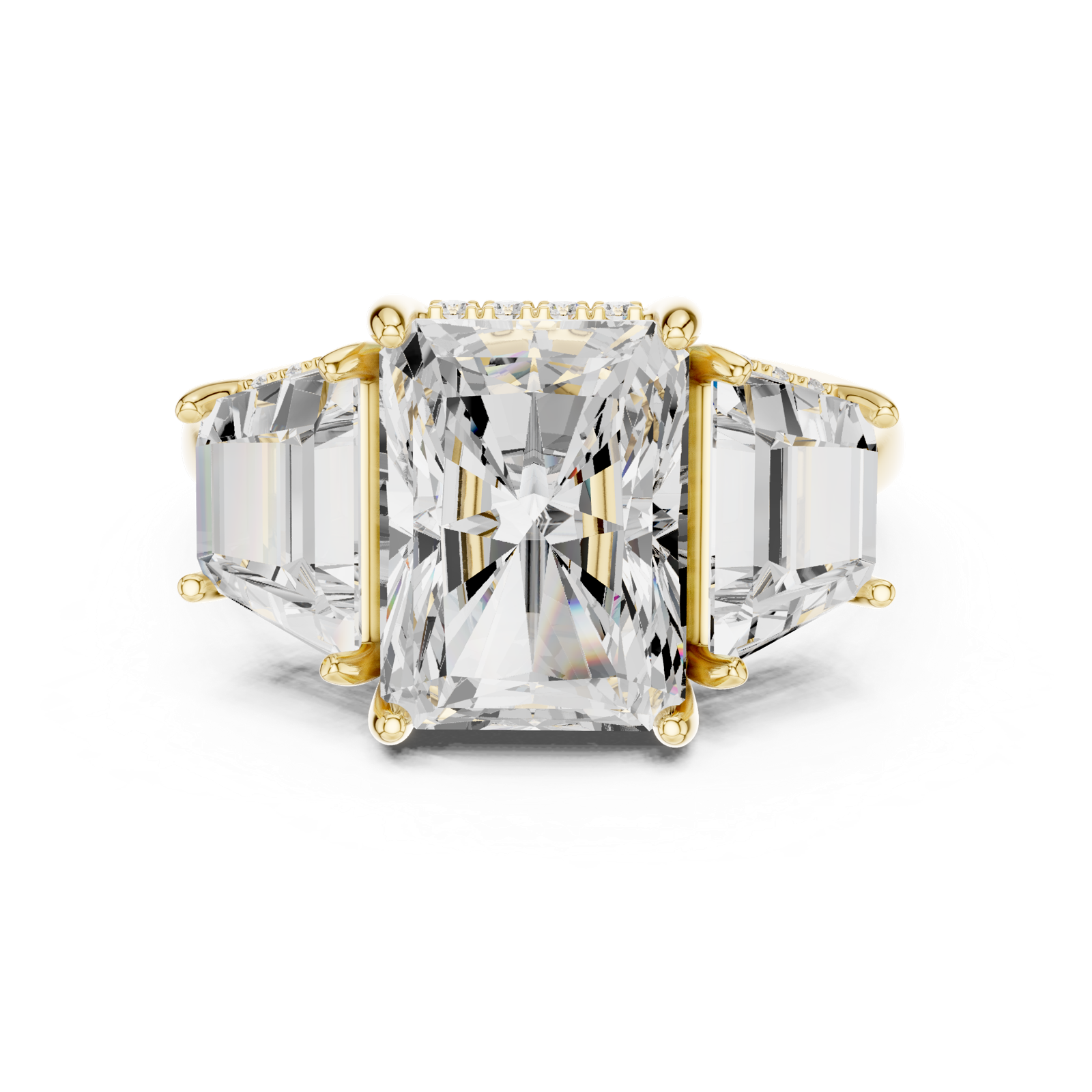 Gold Ring DDLR-746, Yellow Gold, view 4
