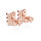 Gold Earrings 9-10063E, Rose Gold, view 3