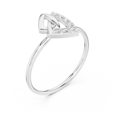 Gold Ring HLR-229, White Gold, view 2