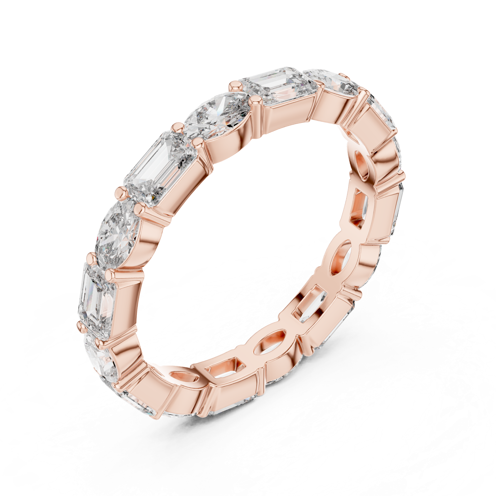 Gold Ring DDLR-230, Rose Gold, view 2