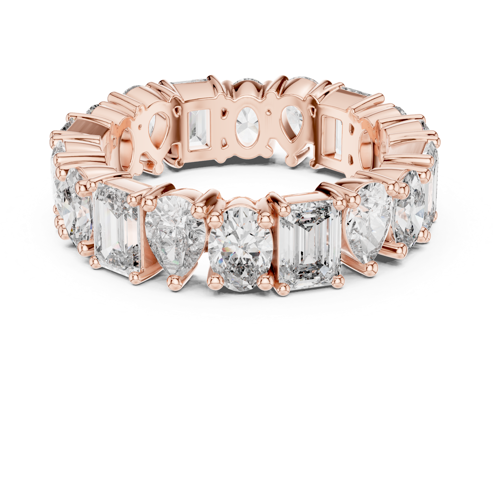 Gold Ring DDLR-239, Rose Gold, view 4