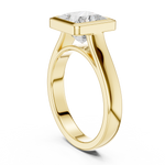Gold Jewelry L36-3, Princess center stone, Yellow Gold, view 1