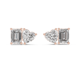 Gold Earrings L02-34, Rose Gold