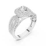 Gold Ring DDLR-777, White Gold, view 2
