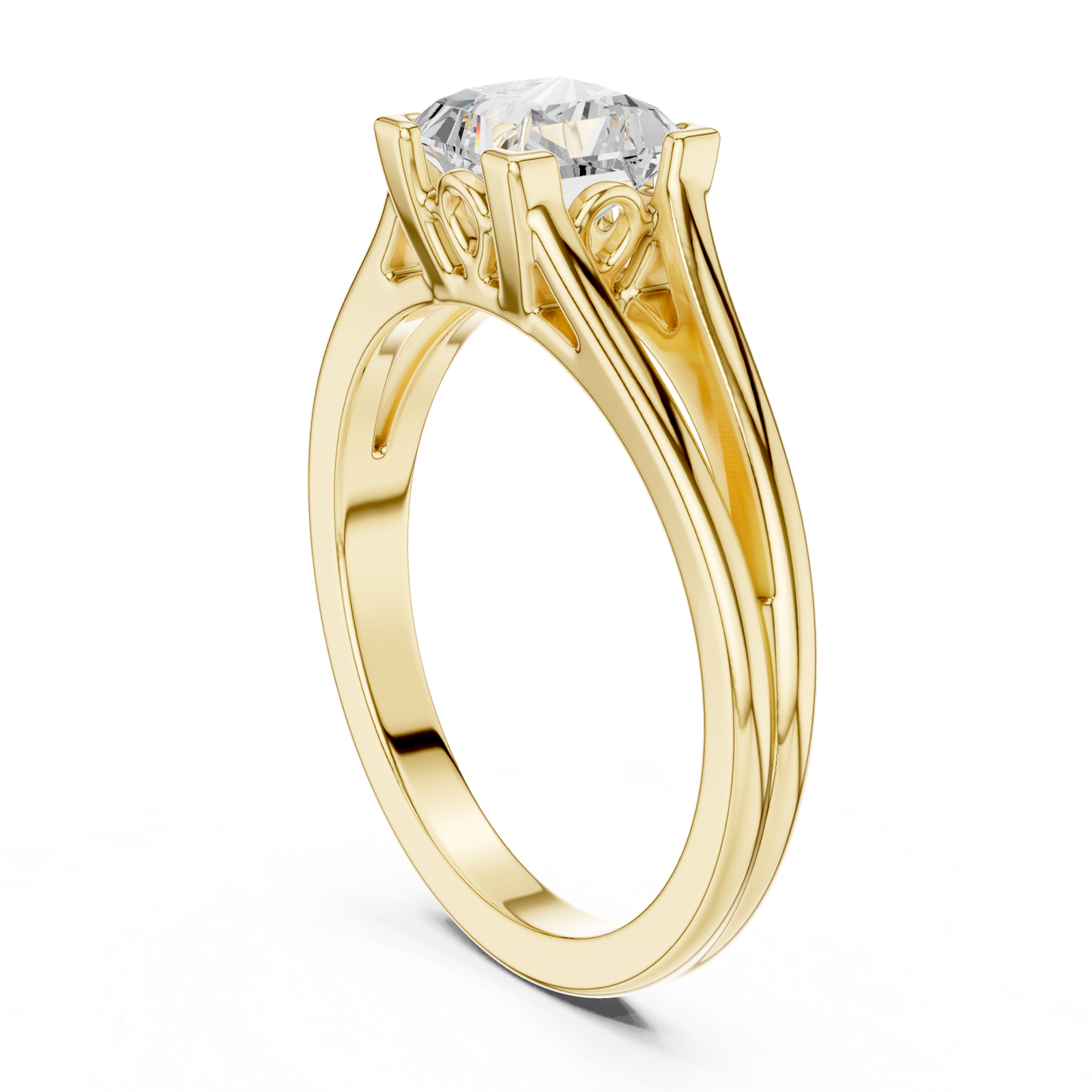 Gold Ring DDLR-892, Yellow Gold, view 1