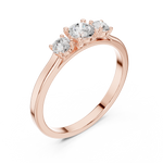 Gold Ring JLR-25, Rose Gold, view 2