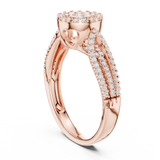 Gold Ring DDLR-755, Rose Gold, view 1