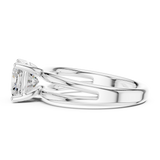 Gold Jewelry L36-9, Cushion center stone, White Gold, view 3