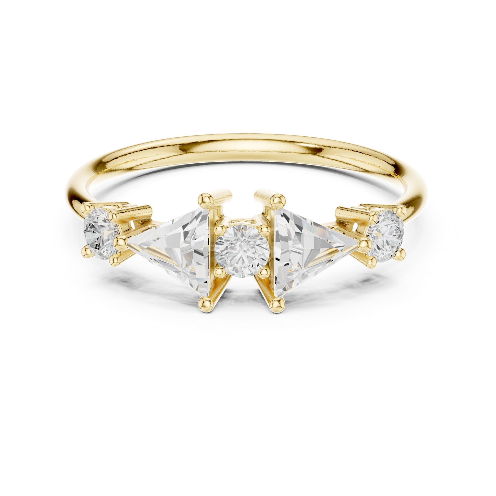 Gold Ring HLR-239, Yellow Gold, view 4