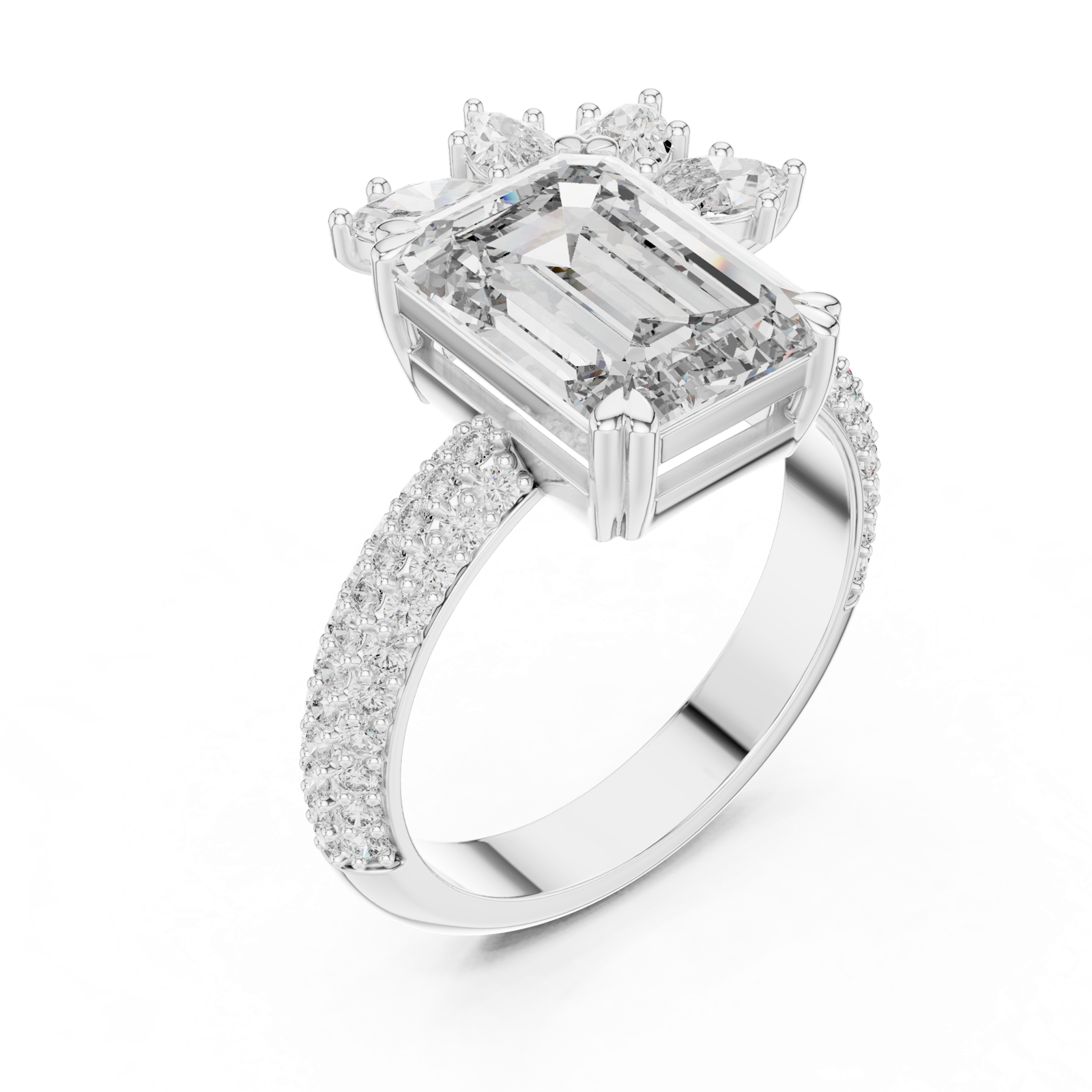 Gold Pendant 9-10029L_25, White Gold, view 2
