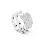 Gold Earrings SBER(33), White Gold, view 1