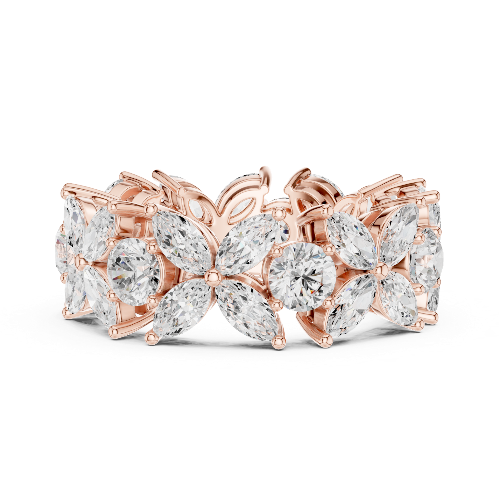 Gold Ring DDLR-439, Rose Gold, view 3