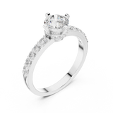 Gold Ring HLR-47, White Gold, view 2