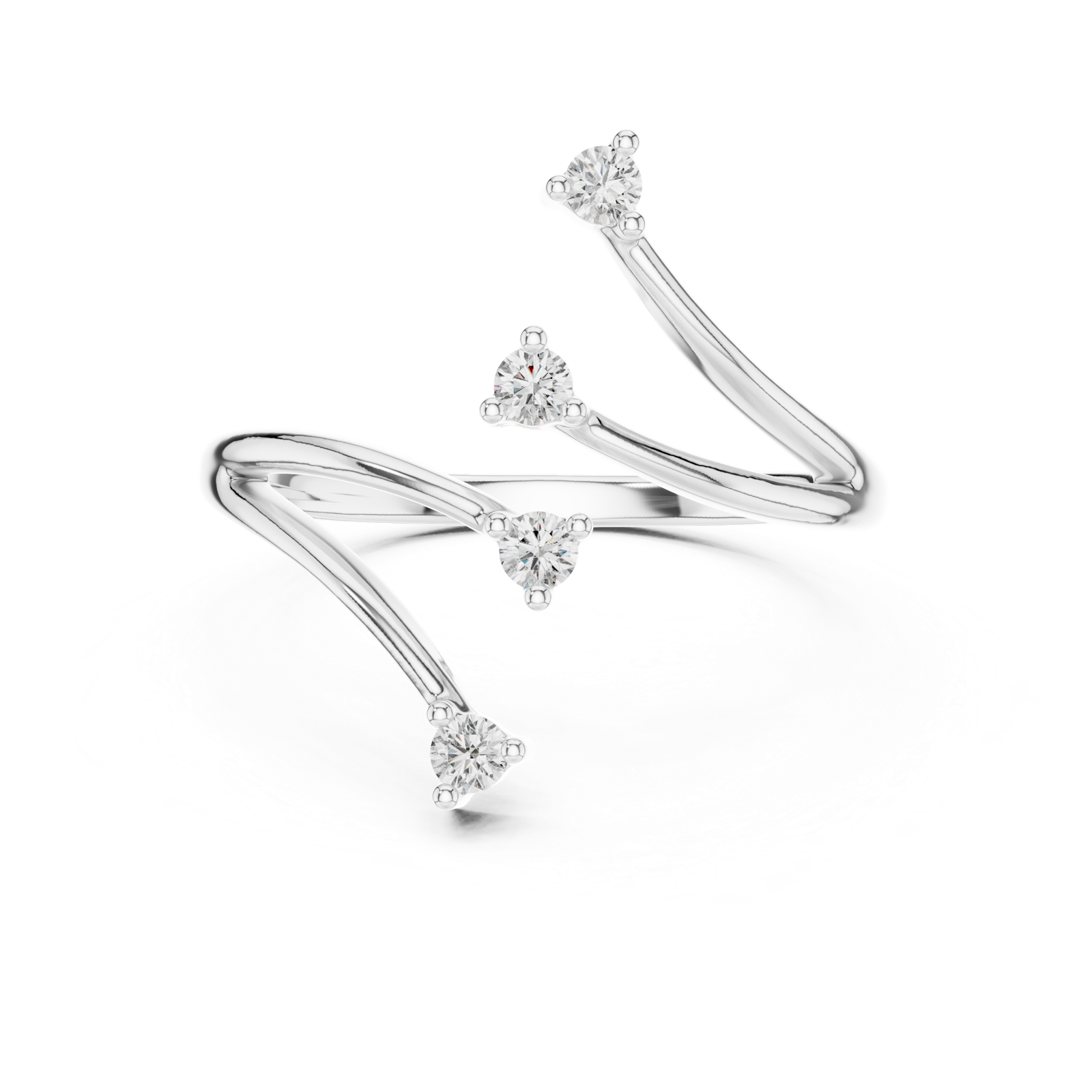 Gold Ring 12-10052@L, White Gold