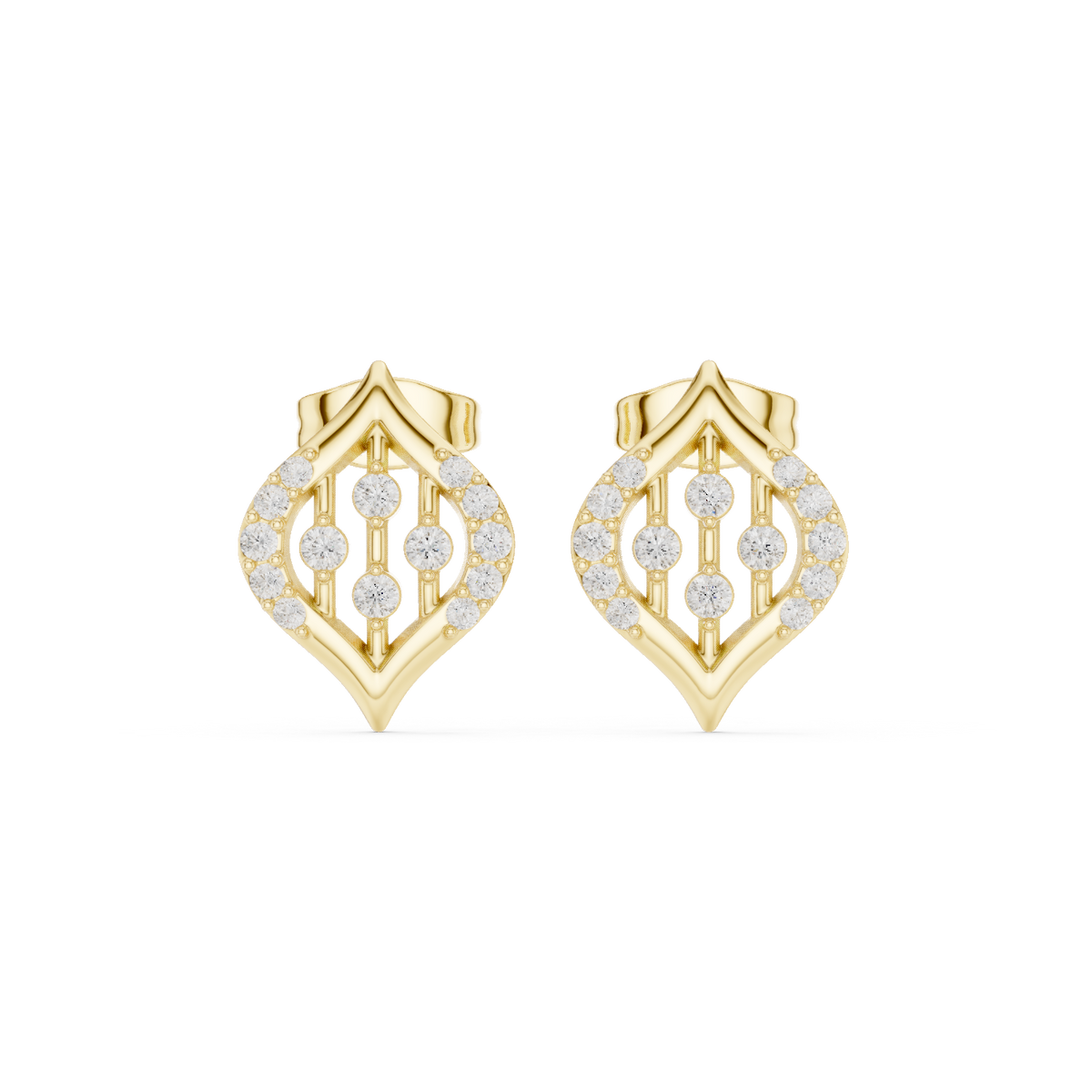 Gold Earrings SBER(49), Yellow Gold