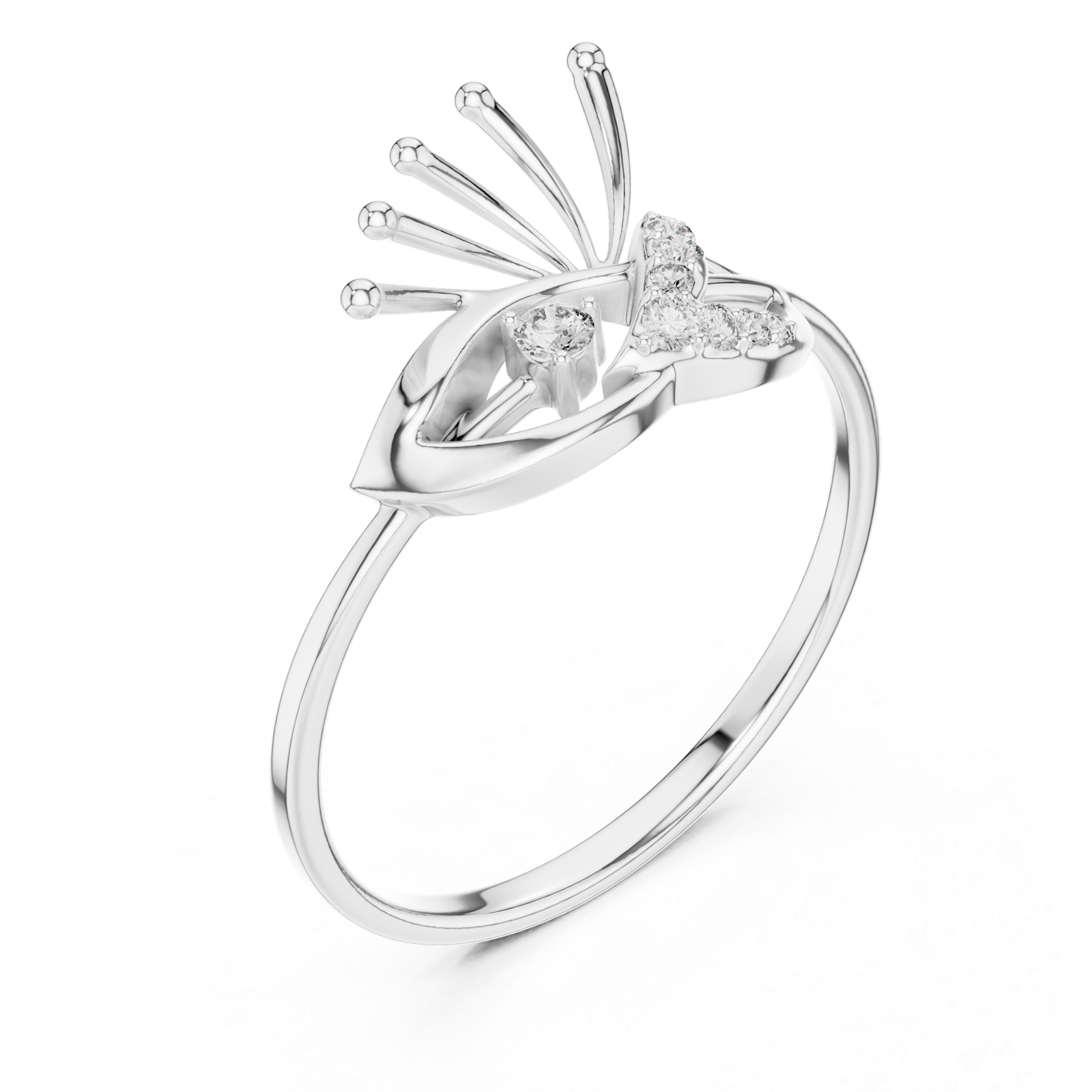 Gold Ring 1 (142), White Gold, view 2