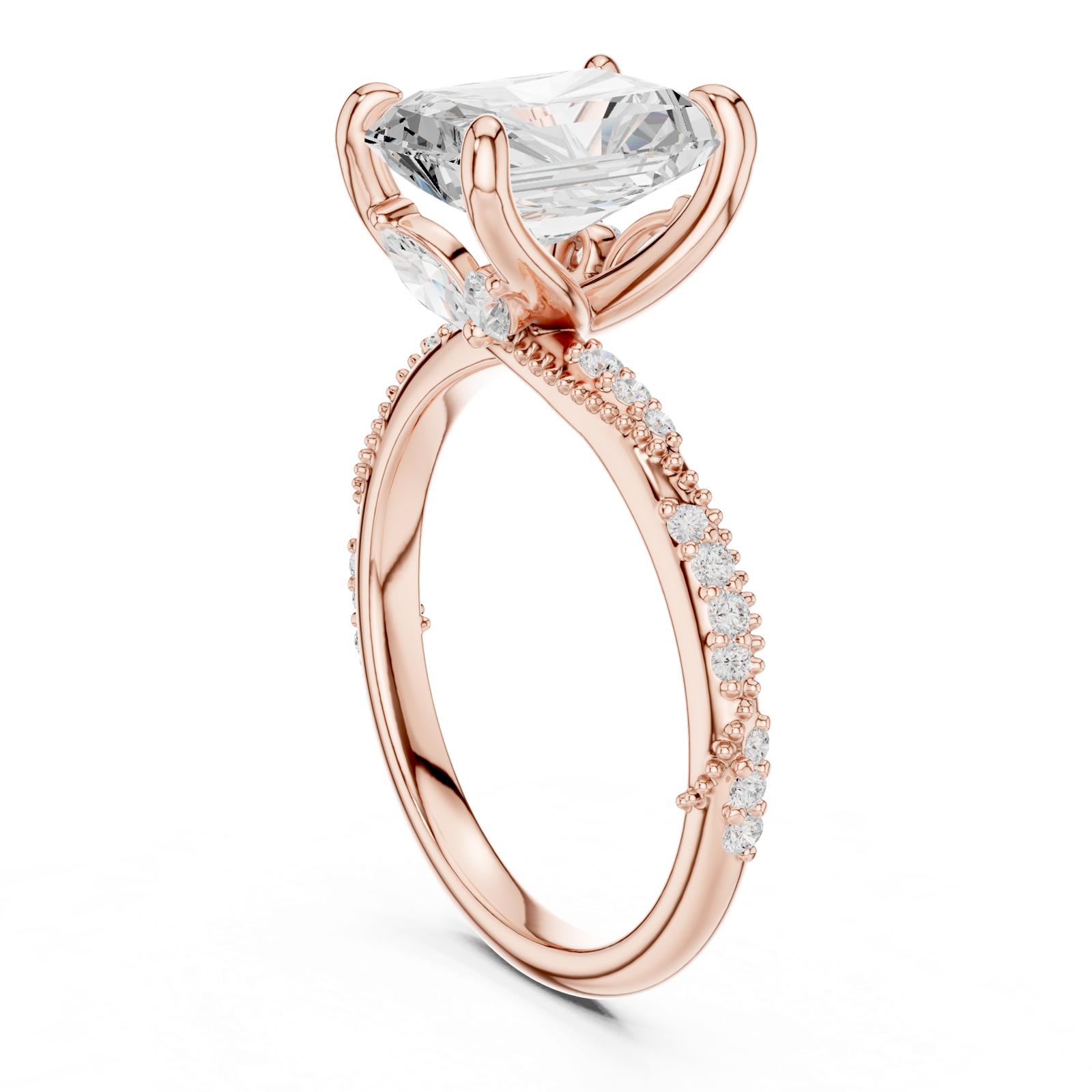 Gold Ring DDLR-967, Rose Gold