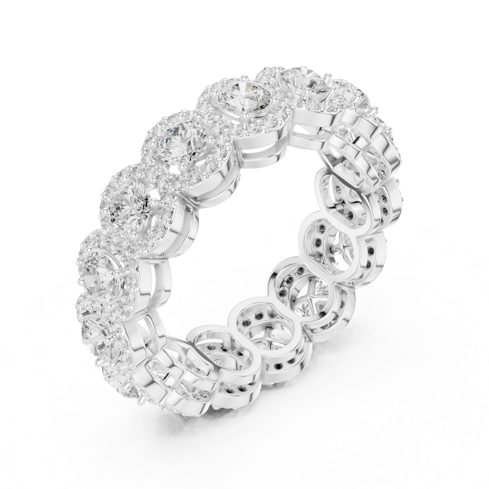 Gold Ring DDLR-764, White Gold, view 2