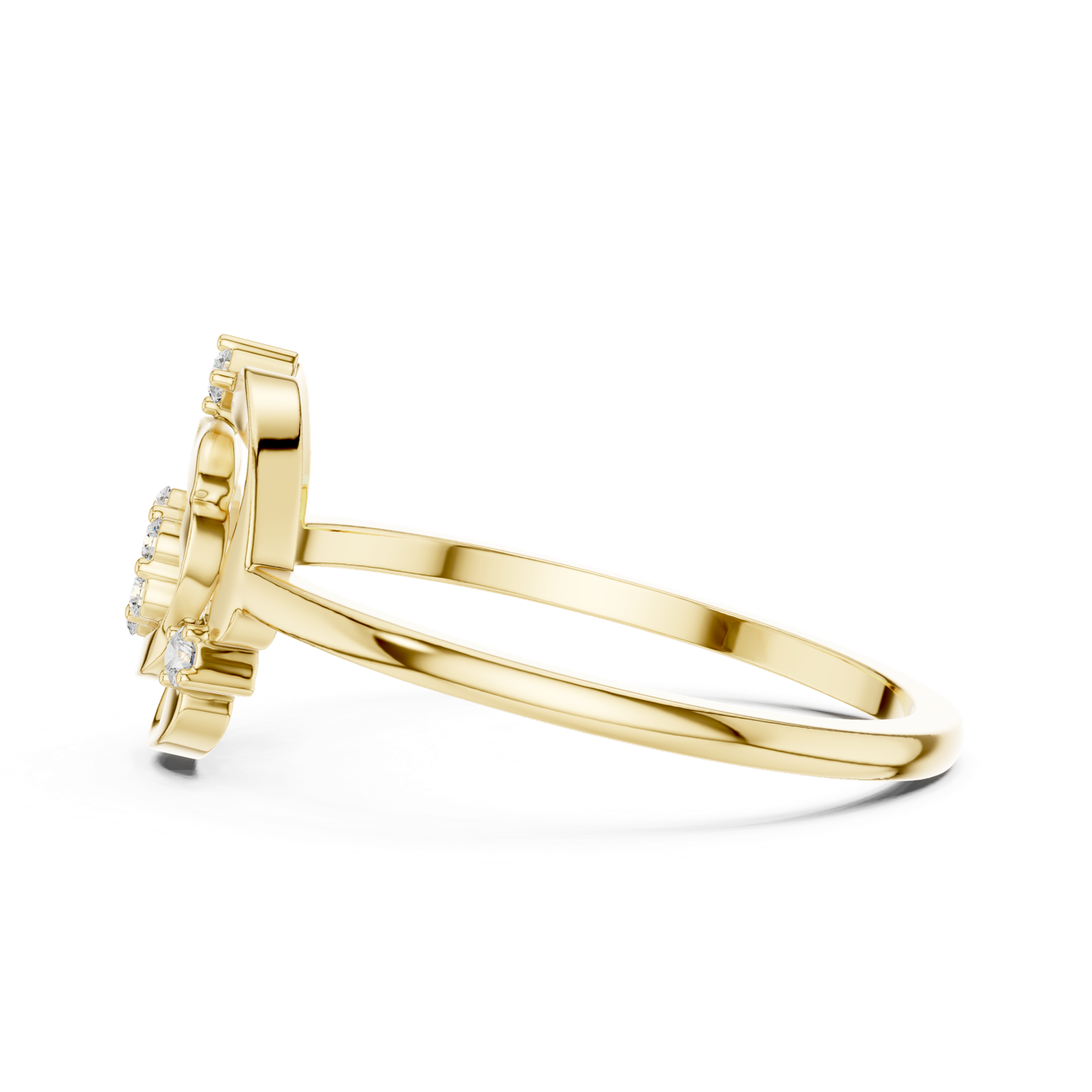 Gold Ring DR-6199, Yellow Gold, view 3
