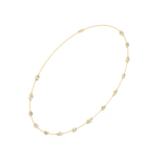 14K Solid Gold Lab Diamond Tennis Necklace, Yellow Gold