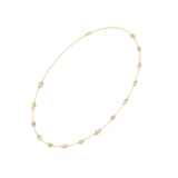 14K Solid Gold Lab Diamond Tennis Necklace, Yellow Gold