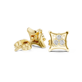 Gold Earrings 9-10060E, Yellow Gold, view 1