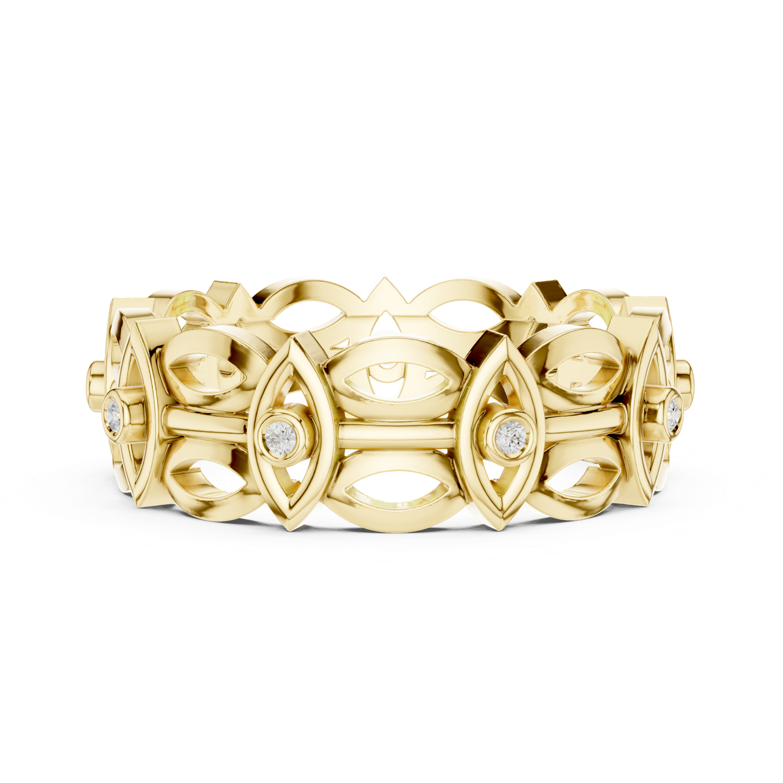 Gold Ring R46, Yellow Gold, view 3