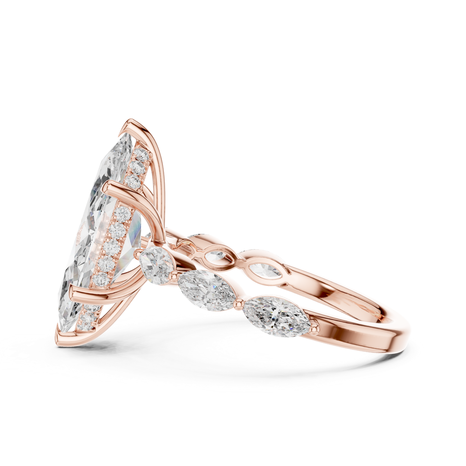 Gold Pendant 9-10013L_05, Rose Gold, view 3