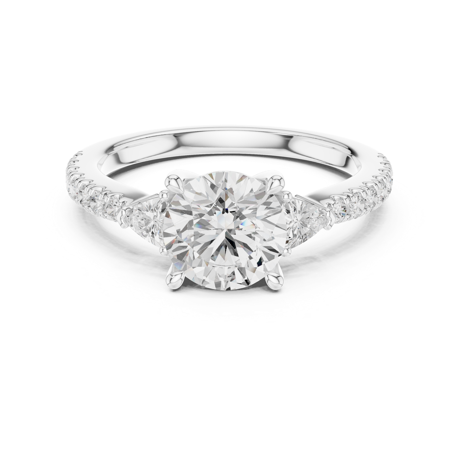 Gold Ring DDLR-863, White Gold, view 4