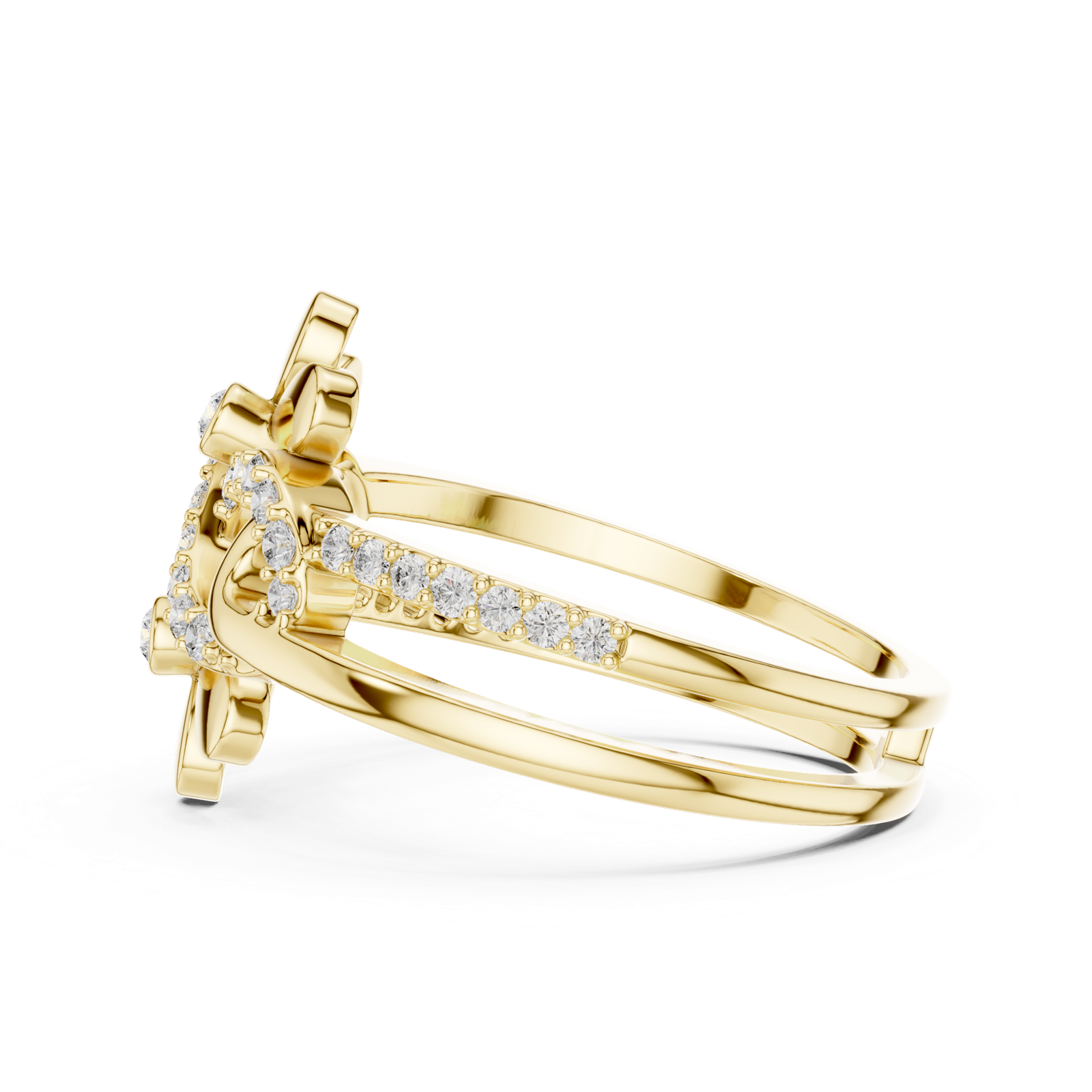 Gold Ring LR-01 (80), Yellow Gold, view 3