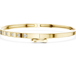 14K Solid Gold Lab Diamond Bracelet, Yellow Gold, view 3