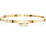 14K Solid Gold Lab Diamond Bracelet, Yellow Gold, view 3