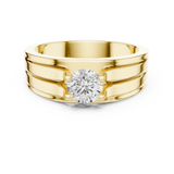 Gold Men's Ring GGR-0031, Yellow Gold, view 4