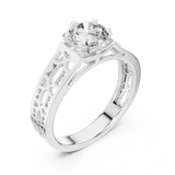 Gold Ring LR-0097, White Gold, view 2