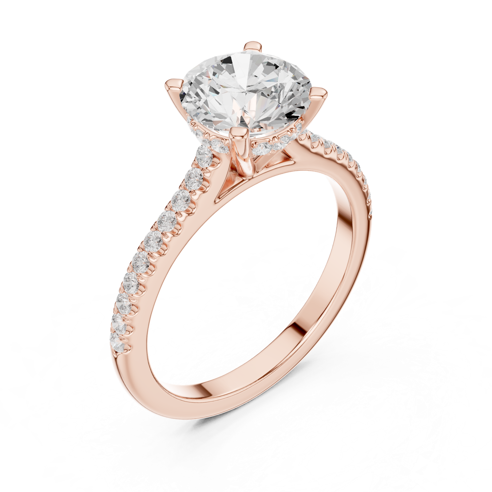 Gold Ring DDLR-1003, Rose Gold, view 2