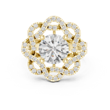 Gold Ring DDLR-404, Yellow Gold, view 4
