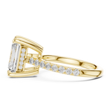 Gold Ring DDLR-250, Radiant center stone, Yellow Gold, view 3