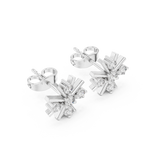 Gold Earrings 9-10002E, White Gold, view 2