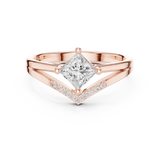 Gold Ring DDLR-477, Rose Gold, view 4